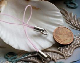 set/10x Strap met Splitring - voor b.v. Sleutelhanger of Handtas - Roze