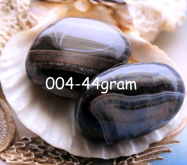 Botswana Agaat - set grote getrommelde stenen - ca 40-50 gram per set