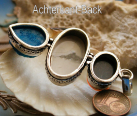 Bijzondere Hanger: Im. Triplet Opaal met Wit Howliet en Turquoise Titanium - Verzilverd - 64 mm