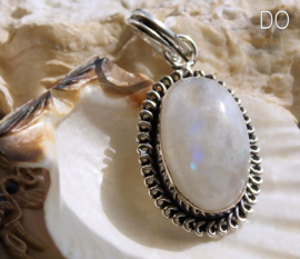 Beautiful Pendant with White Rainbow Moonstone - SP - Various Options