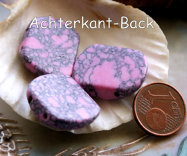1 large bead: 2-way Divider - real Howlite - 22x17 mm - Pink Purple