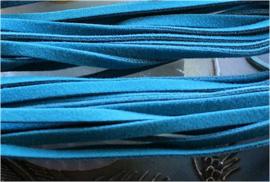 Faux Suede Cord - 5 meter length - 3x1 mm - Turquoise Colour