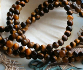 set/10 beads: real African Tigereye - Round - 4 mm