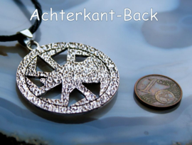 Kolovrat Pendant: Sun Talisman with Eagle or Wolf - complete with necklace