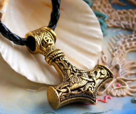 Viking Pendant: Mjölnir Warrior Hammer of Thor with necklace - 46 mm