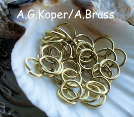 set/40 Buig-Ringetjes - 8 mm - Antiek Rood Koper of Antiek Goud/Koper kleur