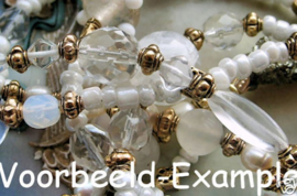 set/15 Beads: CZECH GLASS - Faceted - 8 mm - White Opal