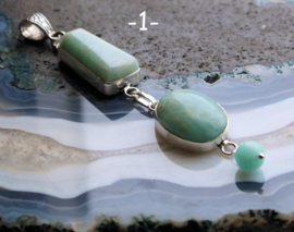 Beautiful long Pendant with real Amazonite - 105 mm - 1 or 2