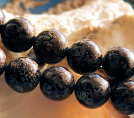 set/5 beads: beautiful dark Coffee Jasper - Round - 10 mm