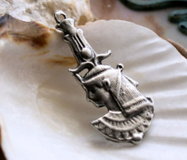 Pendant Pewter: Egypt - Pharao Head - 34x16 mm