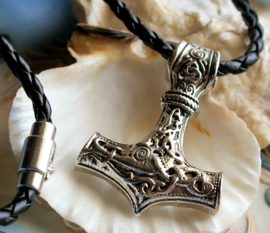 Viking Hanger: Mjölnir Krijgshamer van Thor aan ketting - 44 mm