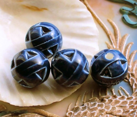 1 large Bead: Porcelain - Round - 15 mm - White or Celadon Green or Dark Blue