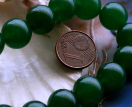 set/3 beads: JADE - Round - 12 mm - Dark Green