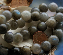 set/4 beads: Rainbow Labradorite - Round - 10 mm