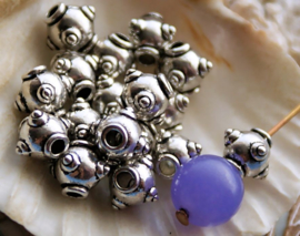 set/5 Beads: Tibet - 9,5x8 mm - Antique Silver Tone Metal