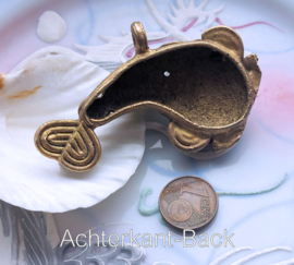 AFRICA: 1 Handmade Ashanti Fish Pendant - Brass - 65x42 mm