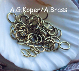 set/50 Jump Rings - 6 mm - Antique Copper  or Antique Gold/Brass Tone
