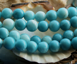 set/6 beads: beautiful Larimar - Round - 8,3 mm