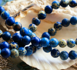 set/* beads: Sediment Jasper - Round - 6 or 8 mm - Aqua Turquoise or Lapis Cobalt Blue or Peridot Apple Green