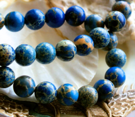 set/* beads: Sediment Jasper - Round - 6 or 8 mm - Aqua Turquoise or Lapis Cobalt Blue or Peridot Apple Green