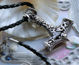 Viking Hanger: Mjölnir Krijgshamer van Thor aan ketting - 44 mm