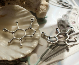 1 Symbool Bedel: Molecuul - Scheikunde - DNA - Infinity - Zilver Kleur Metaal