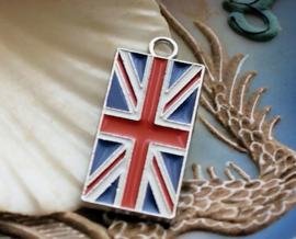1 Enamel Charm: UK Flag - Union Jack - 35 mm - Red White Blue