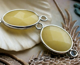 1 Hanger/Tussenstuk: Lemon Jade - 32x16 mm