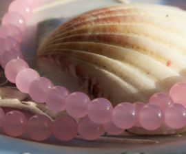 set/6 beads: Rose Quartz - Round - 6 mm