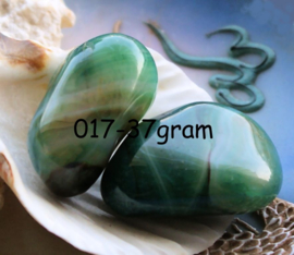 Groen Agaat - set grote getrommelde stenen - ca 30-50 gram per set