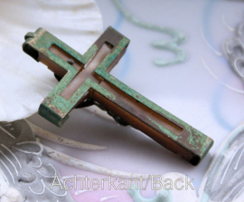 Hanger: Vintage Rozenkrans Kruis - 47 mm