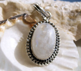 Beautiful Pendant with White Rainbow Moonstone - SP - Various Options