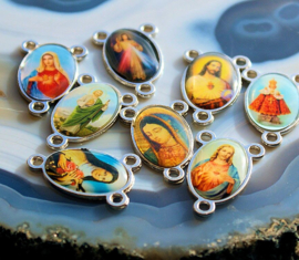 1 Pendant/Connector/2-1 Divider: Icon - Mary (Magdalene) Jesus Religious - 24 mm