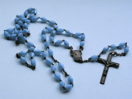 Antique Rosary with Lightblue Faceted Beads