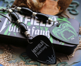 C&G Earrings: Hetfield Metallica Black Fang Guitar Picks + Onyx