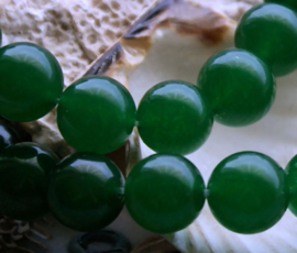 set/3 kralen: echte JADE - Rond - 12 mm - Donker Groen