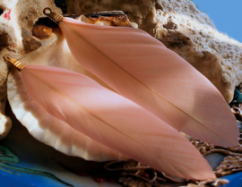 Pendant: Real Feather - approx 7-7,5 cm - Pink