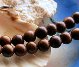 set/** beads: Dark Sandalwood - 8 or 10 mm