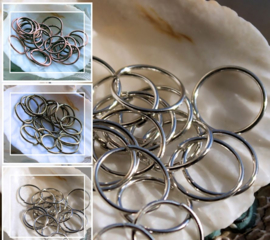set/25 Jump Rings - 12 mm - Copper or Antique Brass or Silver tone