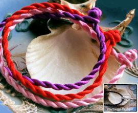 Set/3 Koord Armbanden - ca 20 cm - Mix 3 - ook leuk voor bedels