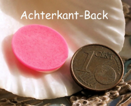 1 Cabochon van Kunststof: Camee - 17,5 mm - Roze Wit