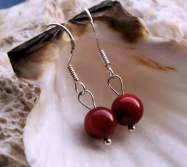 C&G Earrings: Red Coral