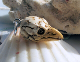 (Earring) Pendant: Replica 3D Bird Skull - 34 mm