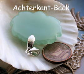 Mooie Hanger van echt Jadeite Jade: Lotus Bloem - 36 mm