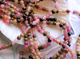 set/20 beads: Tourmaline - Round - 3 mm