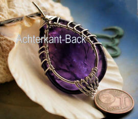 Tree of Life Pendant of Amethyst or Opalite or Onyx - 45 mm - various options