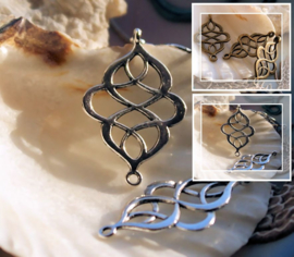set/2 Connectors/Earring Chandeliers: Celtic Knot - 27 mm - Antique Silver or Brass/Bronze tone