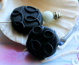 Matte Black Glass Series: Lampwork beads or Seedbeads - Various sizes