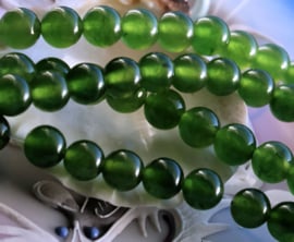 set/6 beads: JADE - Round - 8,1 mm - Green