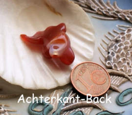Pendant/Focal Bead: Goldfish from real Carnelian AGATE - 20 mm